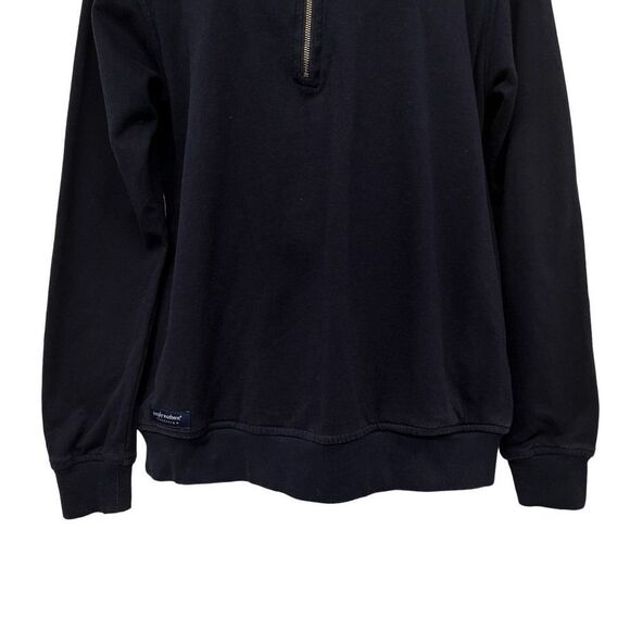 2/$30 Simply Southern Navy Vine Embroidered Quarter Zip Sweatshirt Pullover Top - Picture 7 of 9